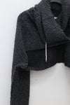 Marc Le Bihan Shoulder Sweater 2733 France Handmade MLB-2733-HUI GREY
